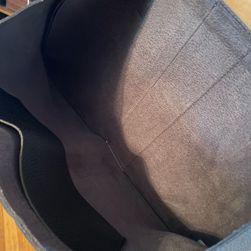 VINCE CAMUTO | black gray stripe laptop bag NWOT - Picture 4 of 7